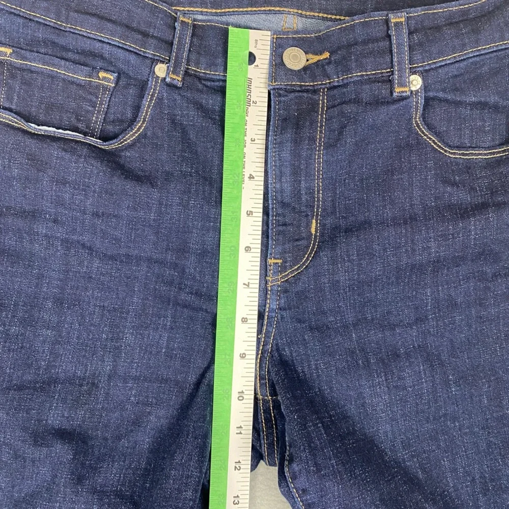 Levi's Classic Bermuda Cuffed Dark Wash Denim Shorts Womens 31 Blue